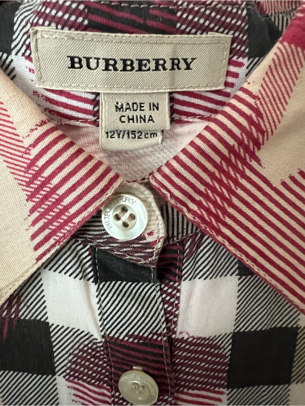 ❤️✨ Burberry Kids Heart Print Nova Check Belted Shirt Dress ✨
